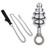 MenSteel Plug en métal Butt Pal avec laisse 8 x 4cm
